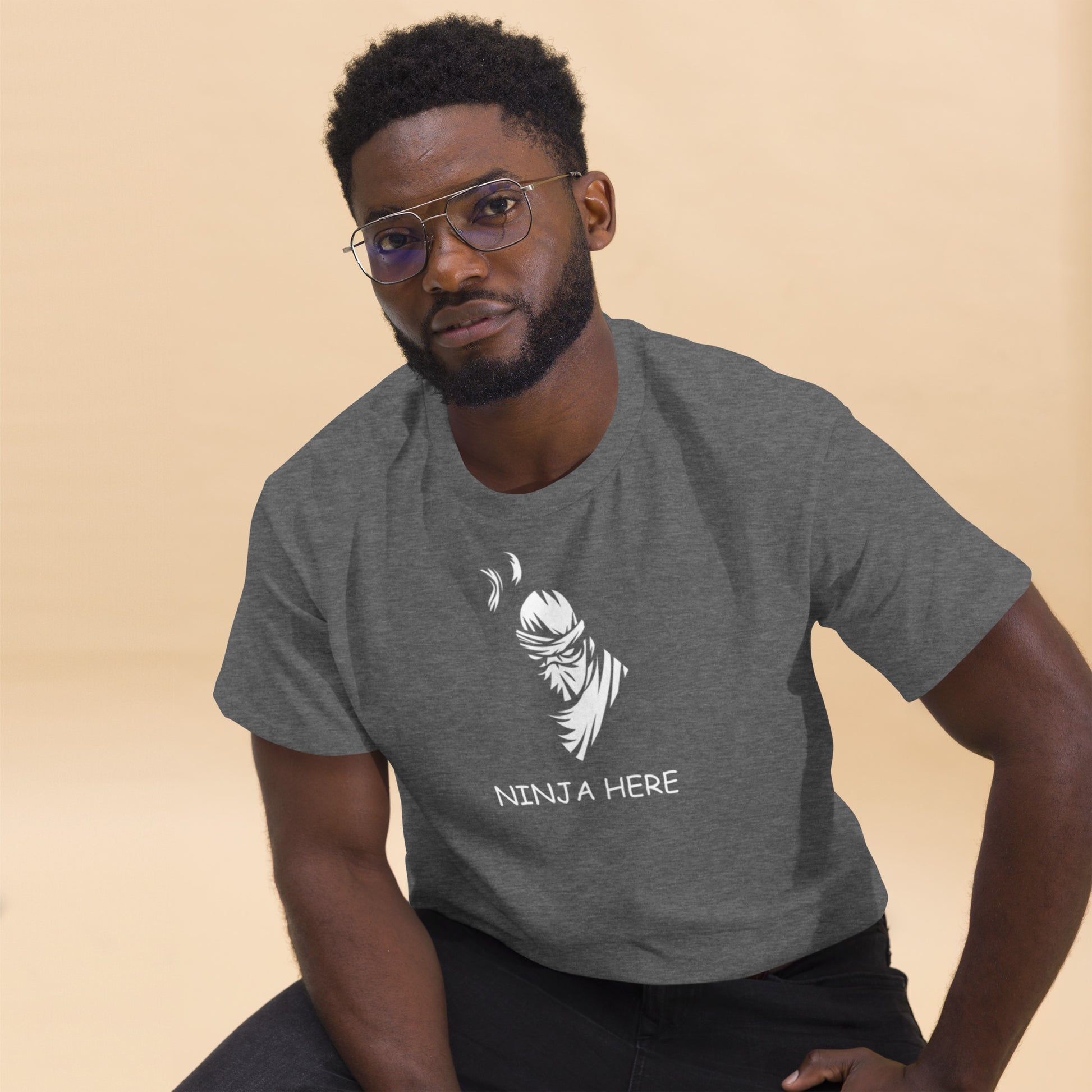 MGS High Quality Men's classic tee " Ninja Here" - Man Gifts Shop