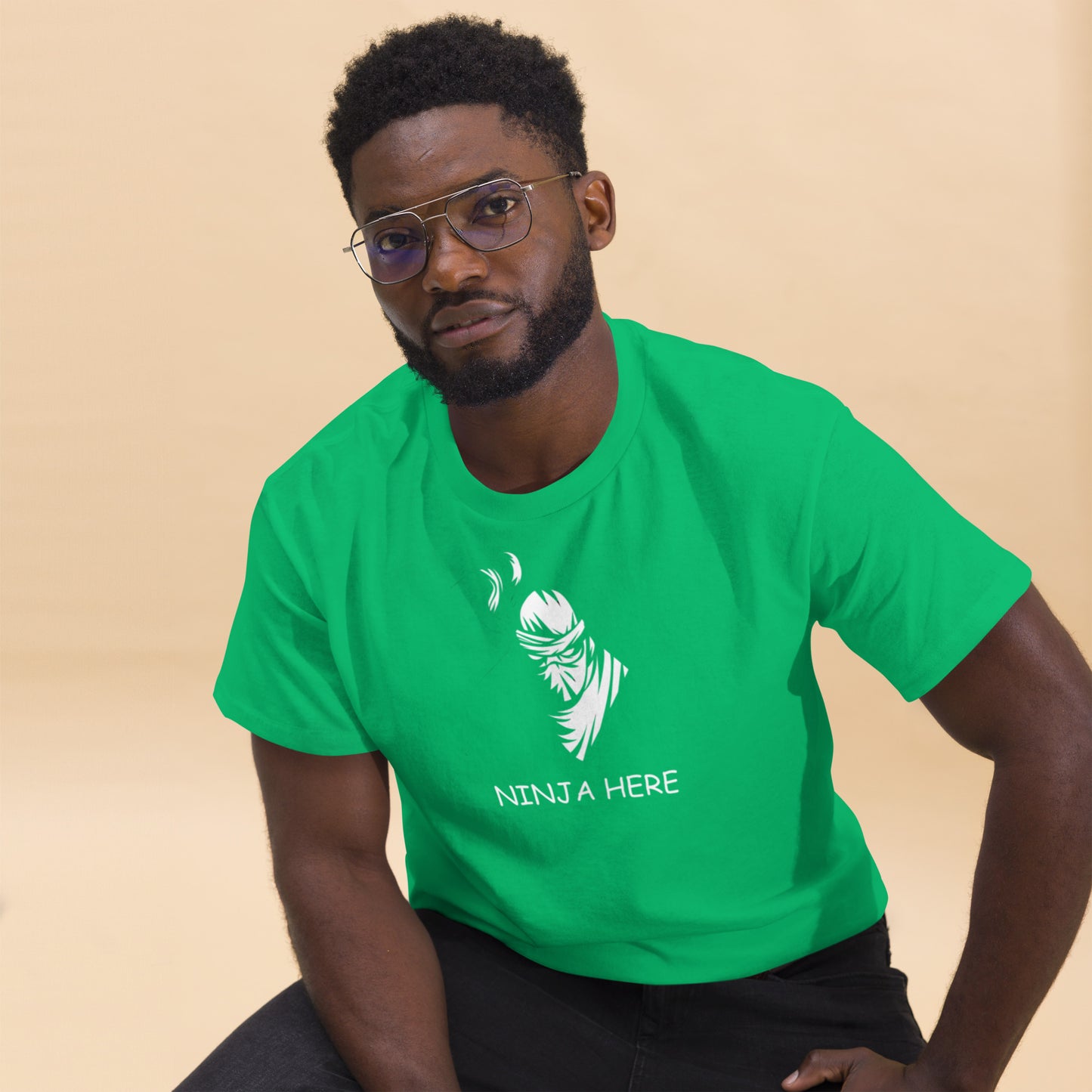 MGS High Quality Men's classic tee " Ninja Here" - Man Gifts Shop