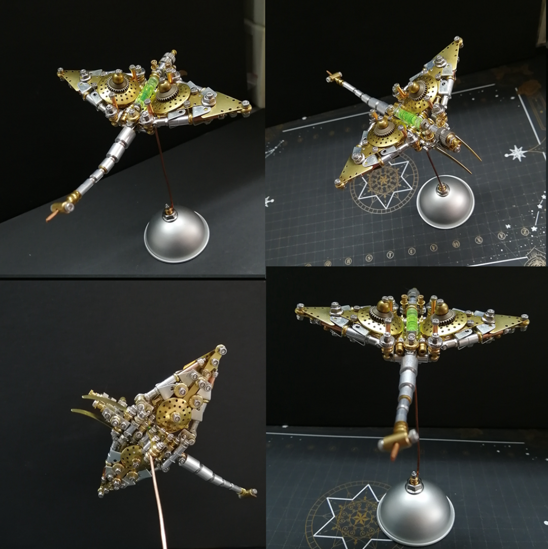 DIY 3D Steampunk Manta Ray Puzzle – Mechanical Metal Model Kit