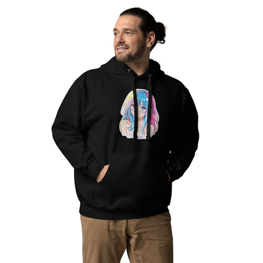 HoloWear Men's Hoodie – 100% Cotton Face with Anime Figure Design