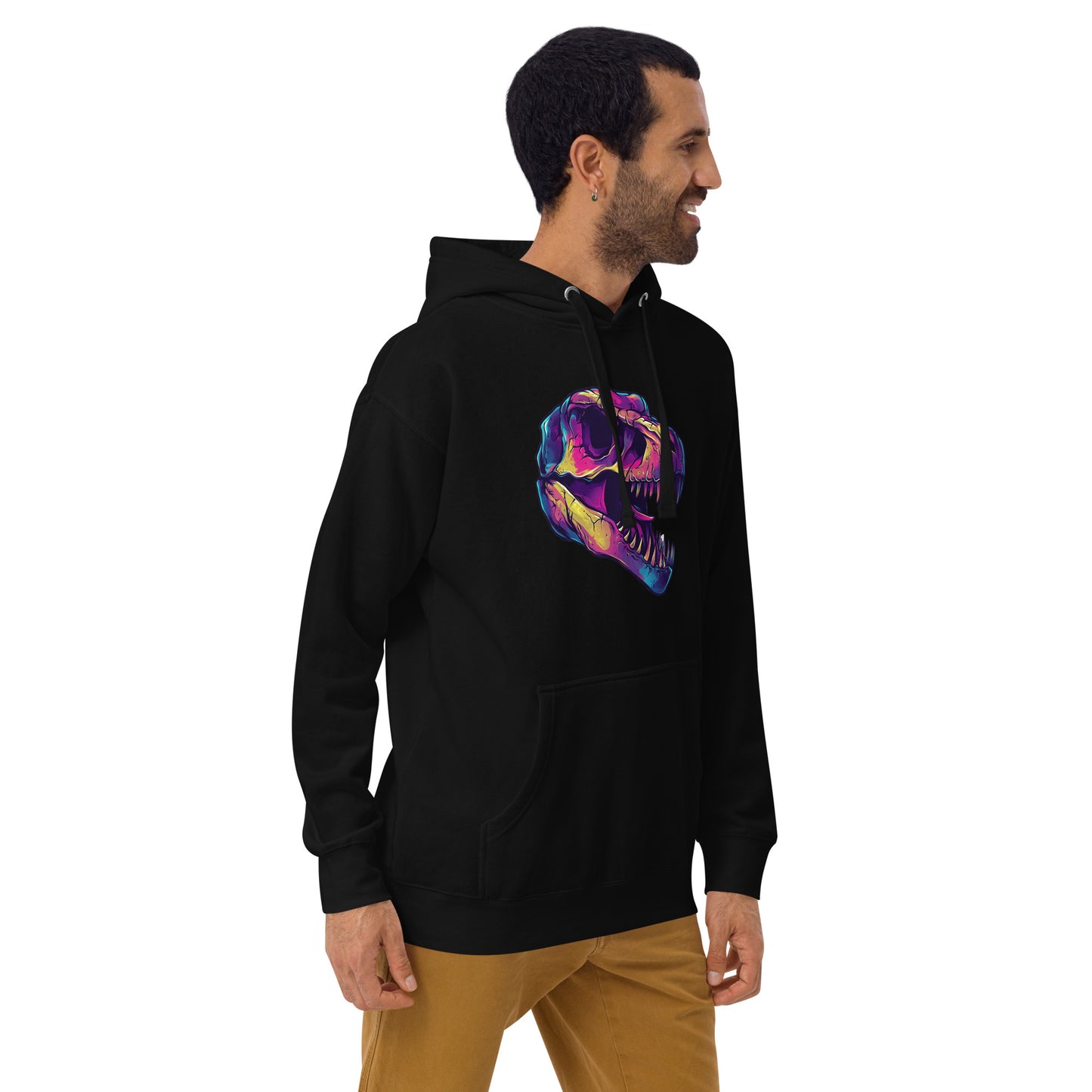 HoloWear Unisex T-Rex Skull Hoodie – Comfort Meets Bold Design