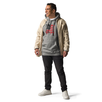 HoloWear Men's Hoodie – 100% Cotton Face with US Flag Design