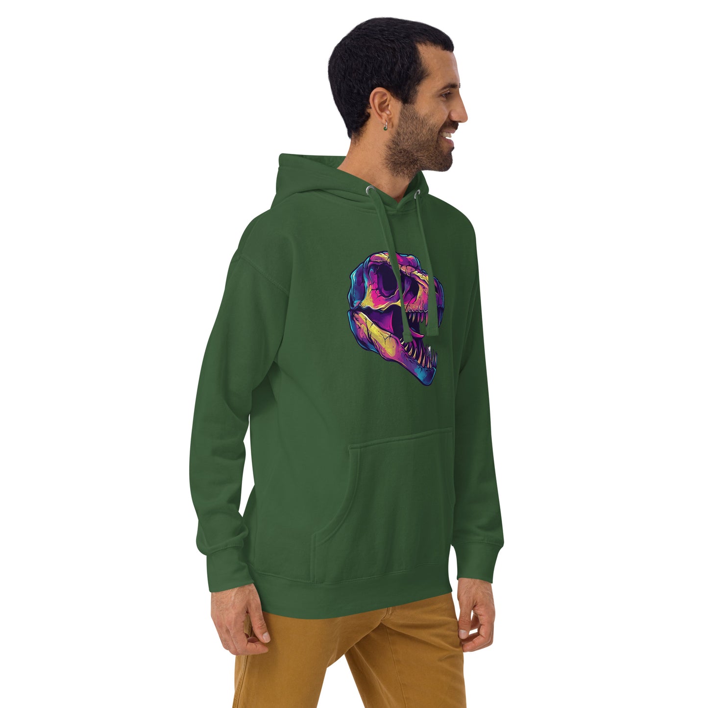 HoloWear Unisex T-Rex Skull Hoodie – Comfort Meets Bold Design