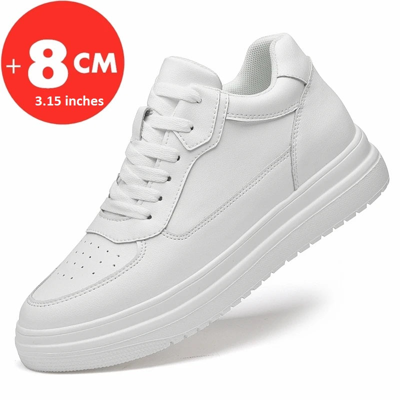 Lift Sneakers Man Elevator Shoes - 8cm Height Boost, Stylish & Comfortable